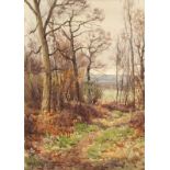 AR HENRY JOHN SYLVESTER STANNARD RBA (1870-1951) Woodland glade watercolour, signed lower left 35