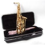 Elkhart Series II brass saxophone in fitted case