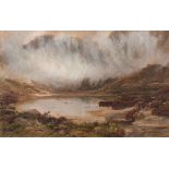 JOHN SMART RSA RSW (1838-1899) “Mist in the Glen”nwatercolour, signed and dated 1873 lower left,