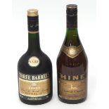 Haine Liqueur Cognac VSOP 68cl (1) and Three Barrels VSOP 70cl (1) (2)