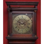 Mid-18th century oak cased 8-day longcase clock, Wm Andrews - London, the case with overhanging