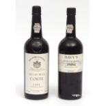 Delaforce Corte vintage Port 1991, and Davy's vintage Port 1994 (bottled 1996), one bottle of each