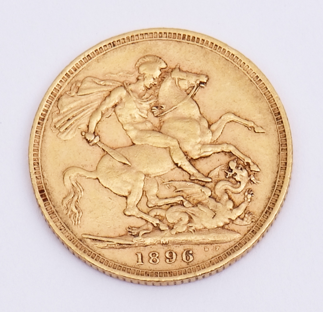 Victorian gold sovereign dated 1896 - Bild 2 aus 2