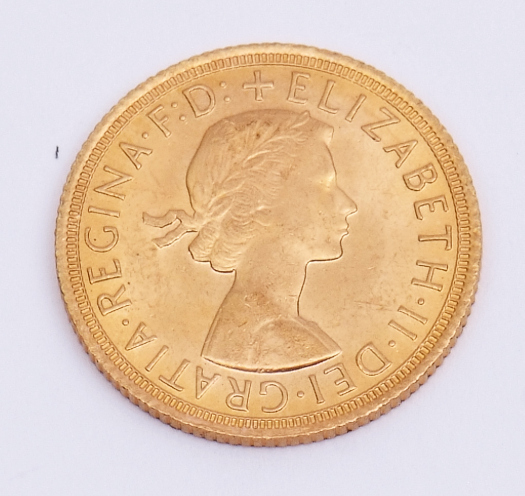 Elizabeth II gold sovereign dated 1968