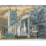 AR JOHN PIPER CH (1903-1992) "Long Melford Church" lithograph, signed and numbered 93/275 in