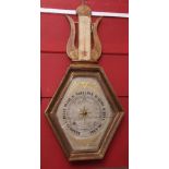 Early 19th century French gilt wood framed and glazed barometer, the Gregore optician, Successeur de