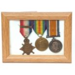 WWI trio, comprising 1914 Star with "5th Aug - 22nd Nov 1914" clasp, Victory medal and British War