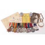 WWI, Inter-war, WWII and later group of ten to H E Andrews, comprising 1914-15 Star, BWM & Vic to