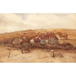 WILL ANDERSON (19th CENTURY) "Stone Picking in the Weald of Kent" watercolour, signed lower right 34