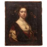 ENGLISH SCHOOL (18th CENTURY) Half-length portrait of a lady oil on canvas 32 x 27cm unframed