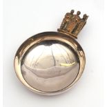 Elizabeth II parcel gilt and polished silver commemorative bowl of polished form with frosted gilt