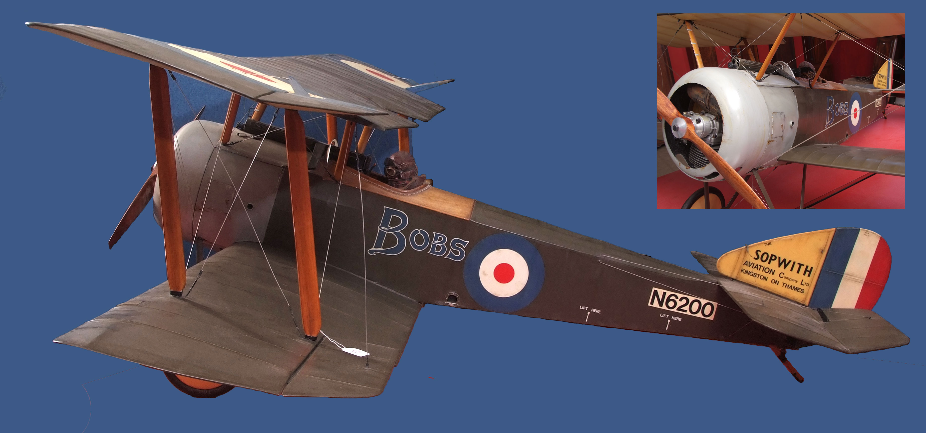 Late 20th century one-third scale model of a Sopwith "Pup" (N6200) No 4 (Naval) Squadron RNAS - Image 3 of 3