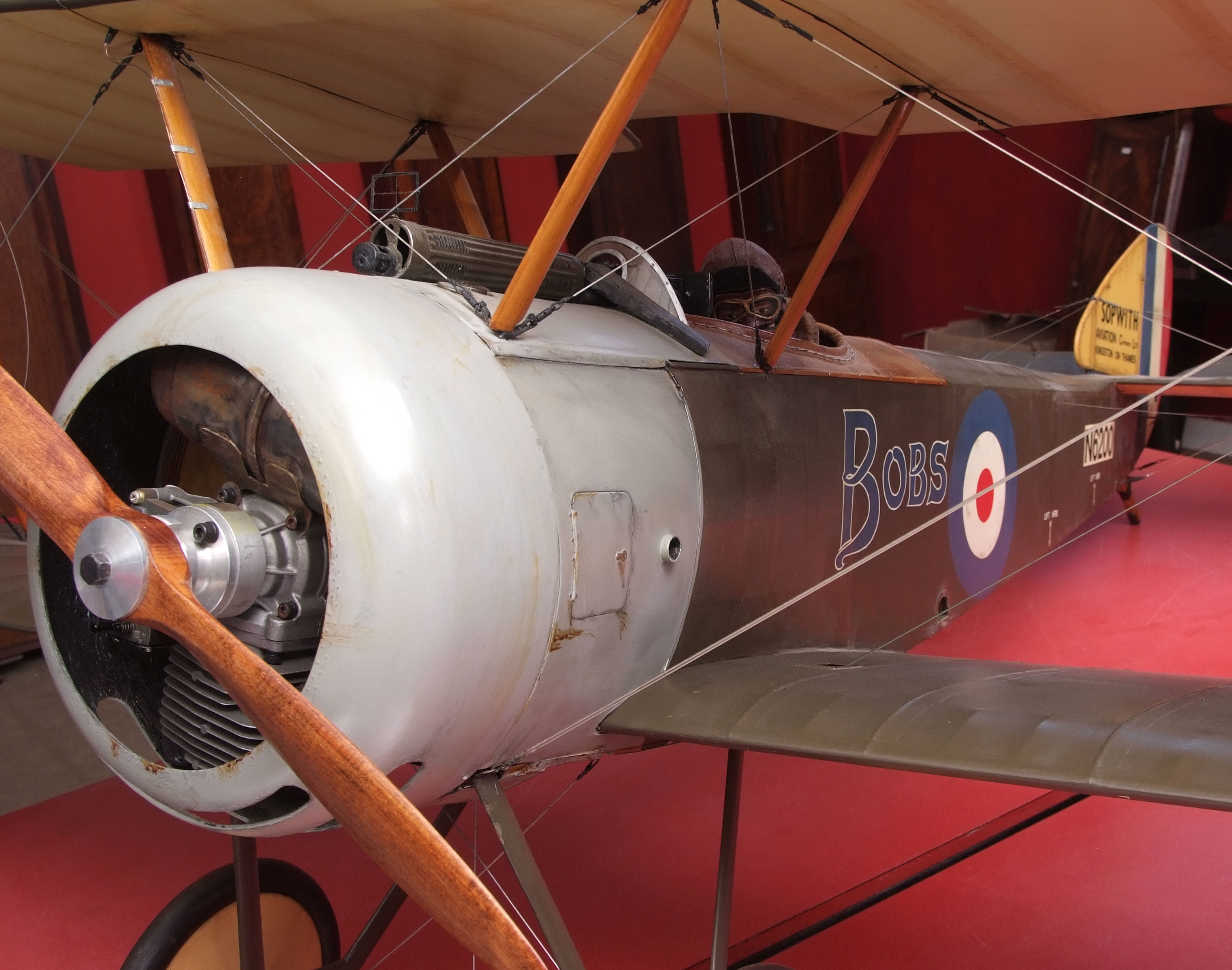 Late 20th century one-third scale model of a Sopwith "Pup" (N6200) No 4 (Naval) Squadron RNAS
