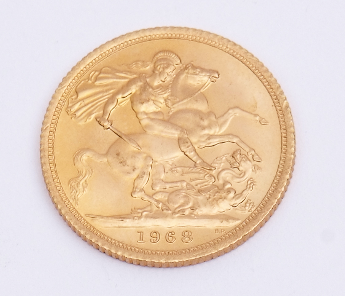 Elizabeth II gold sovereign dated 1968 - Bild 2 aus 2