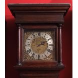 18th century oak cased 30-hour longcase clock, Jno Inkpen - Horsham, the hood with moulded