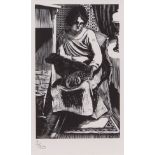 AR JOHN NASH CBE RA (1893-1977) "Babs" (The artist's sister)black and white print, numbered 2/20