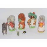 Four Beatrix Potter Beswick figures to include Timmy Tiptoes, Squirrel Nutkin, Benjamin Bunny and