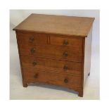 Victorian mahogany small commode chest formed as a faux chest of drawers fitted with brass knob