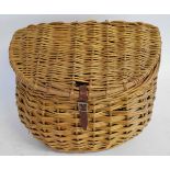 Vintage wicker fishing basket