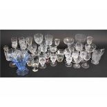 Mixed Lot: large quantity of assorted glasses of various shapes and forms, together with a further