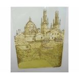 Richard Beer, signed in pencil to margin, limited edition (29/150) coloured etching, "Oxford