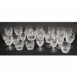 Part suite of Waterford Crystal wares comprising six large cut glass wine glasses, set of six