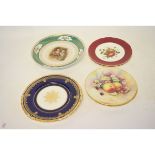 Mixed lot of plates, to include a pair of Minton fruit decorated plates by A Holland, together
