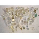 Box of mixed 19th century clear glass stoppers of varying sizes