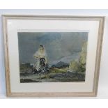 Sir William Russell Flint, signed in pencil to margin, coloured Artists Proof "Rosalba" 44 x 57cms