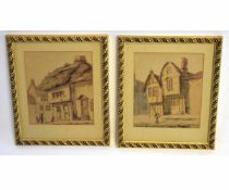 Holmes Winter, one initialled and dated 1879, pair of watercolours, Old houses at Great Yarmouth/