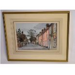 Stanley Orchart, signed watercolour, "High Street, Cley, Norfolk", 26 x 36cms