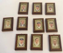 Mixed Lot: John Player & Sons cricketing series cigarette cards (10)