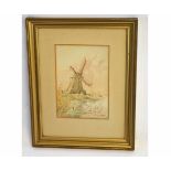 William Leslie Rackham, signed watercolour, "Mill on the Waveney", 26 x 18cms