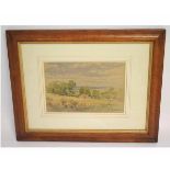 Leeson Rowbotham, signed watercolour, Sussex landscape, 18 x 26cms