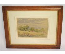 Leeson Rowbotham, signed watercolour, Sussex landscape, 18 x 26cms