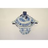 Mid-19th century ironstone tureen and cover, in Mason's style, decorated with Chinese ladies and