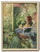 AR Dorothy Morton (1890-1983) watercolour, signed lower right, Lady seated in a garden, 60 x 45cms