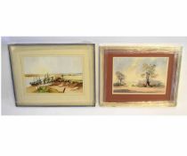 Martin Sexton, signed watercolour, Blakeney, 25 x 36cms, together with a further watercolour by