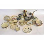 Collection of late 18th century English porcelain including a large Derby breakfast cup and