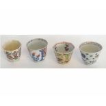 Collection of Chinese famille vert beakers, largest 7cms (4)
