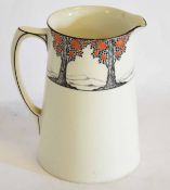 Crown Ducal orange tree decorated jug, 16cms tall