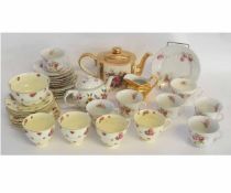 Part set of Royal Doulton rose decorated tea wares together with a further Austrian rose decorated