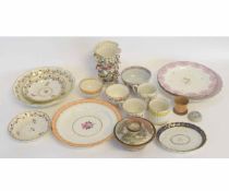 Two Chelsea Derby plates, together with a further Derby plate and other examples of late 18th