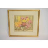 Arthur Senior, signed watercolour, Still Life study of a flowers in a vase, 27 x 30cms