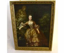 After F Boucher, reproduction oil on canvas, "Madame de Pompadour" together with After Thomas