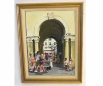 Joe Coullet, signed and dated 89, oil on canvas, "Nice", 40 x 25cms