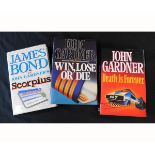 JOHN GARDNER: 3 James Bond 007 titles: SCORPIUS, London, 1988, 1st edition, original cloth gilt,