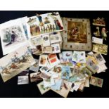 One box: assorted ephemera including greetings cards etc