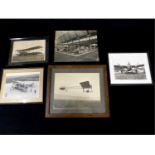 Five assorted aviation/aeroplane photographs circa 1910/1930s including JOHN HERBERT SPOTTISWOODE (