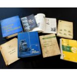 Two boxes: tractor manuals, parts catalogues, price lists, circa 1960s/1970s including Ford (4)